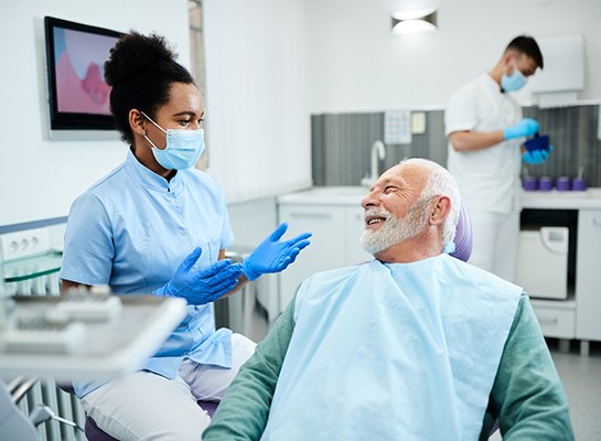 A man at the dentist