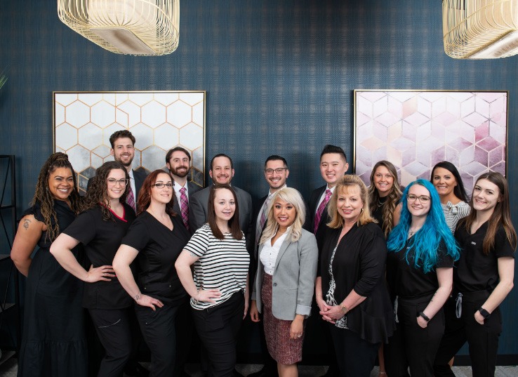 smiling dental team