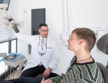 photo of Dr. Zaner With Patient