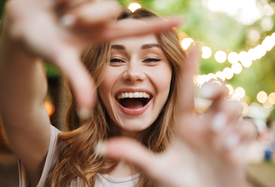 Woman smiling